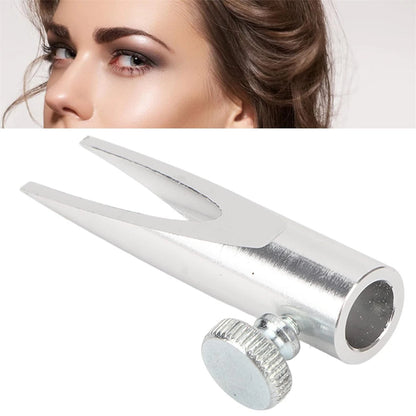 2PCS Cylindrical Metal Eyebrow Pen Sharpener Wide Application Makeup Tool Silver