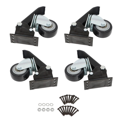 4PCS Heavy Duty Retractable Casters Kit Workbench Caster Wheels 2.5" 660Lbs