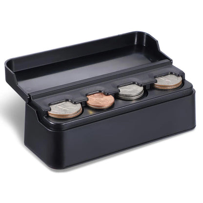 2X Portable Mini Change Storage Box Car Interior Coin Holder Organizer