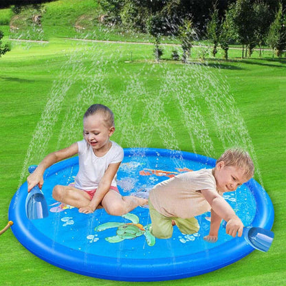 Inflatable Spray Pool Toy Kids Splash Sprinkler Water Play Pad Mat Dolphins