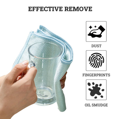 5pcs Magic Rag Assorted Nano Scale Streak-Free Glass Cleaning Cloth Large