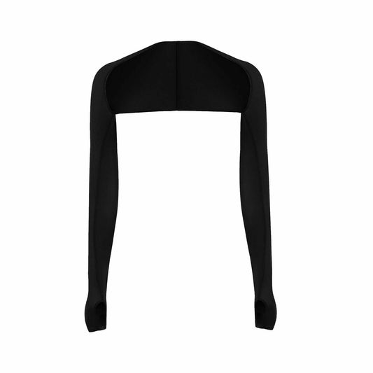 Arm Cooling Shawl Finger Hole UV Sleeves Sun Protection Women Outdoor Black