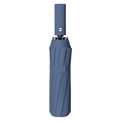 12 Ribs Anti-UV Windproof Folding Umbrella Automatic Open Close Blue