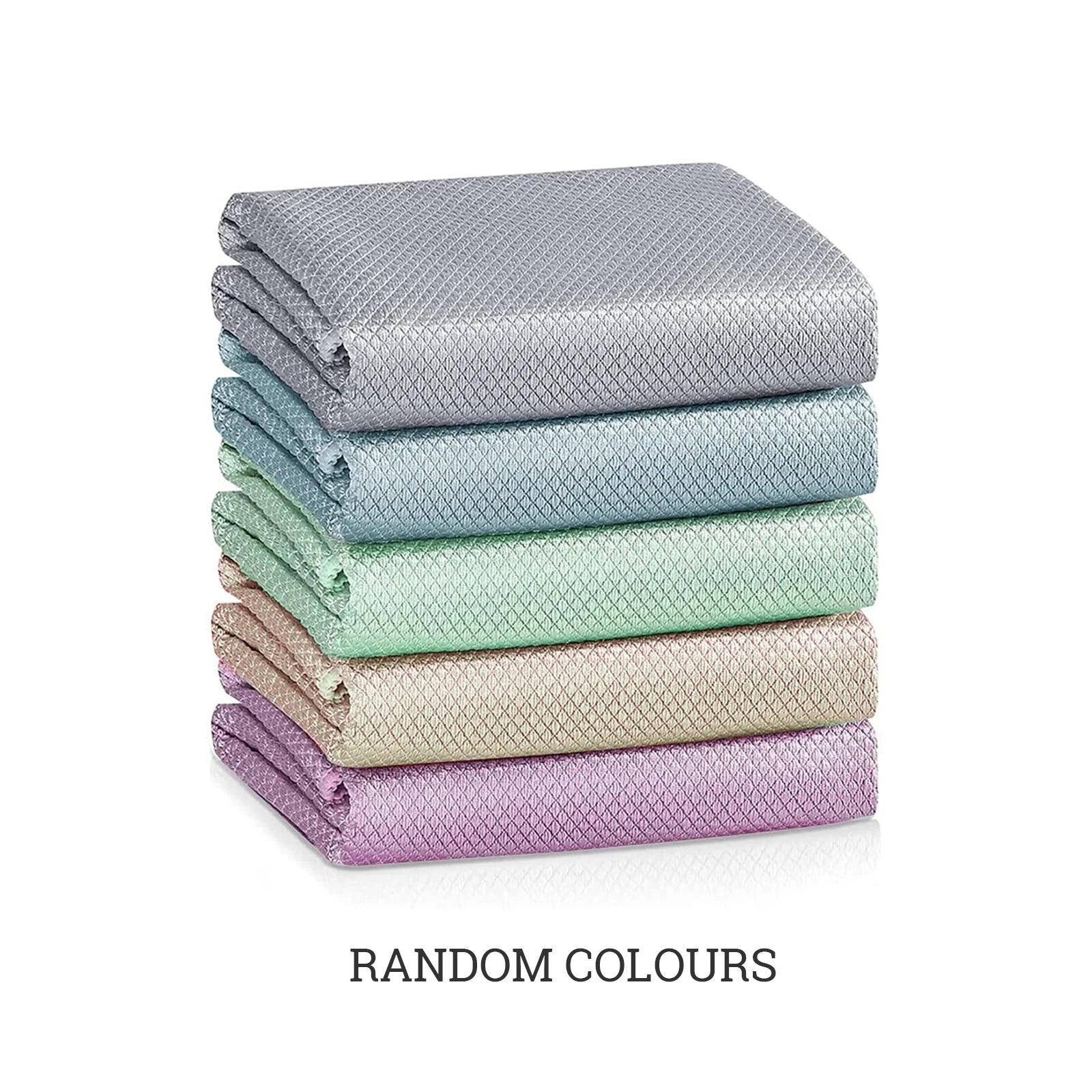 Nano Glass Cleaning Cloths Streak Free Reusable Magic Rag Set of 5 ...