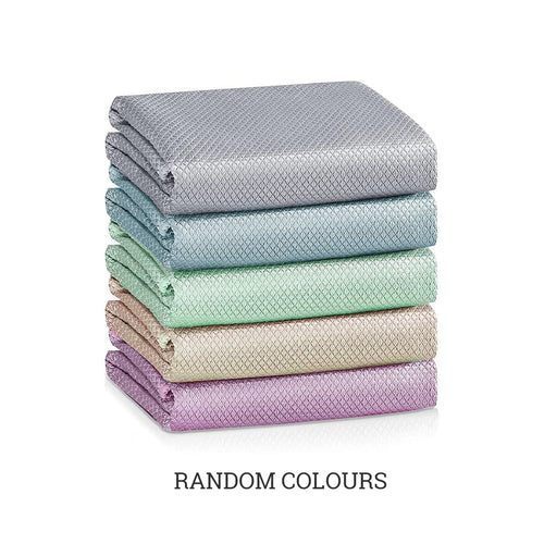 5pcs Magic Rag Assorted Nano Scale Streak-Free Glass Cleaning Cloth Large