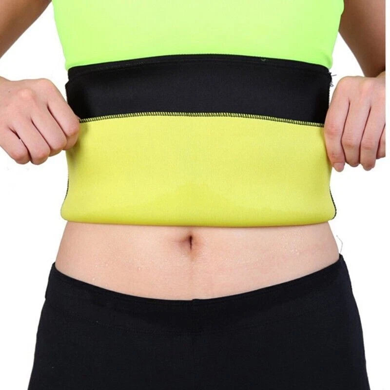 Sweat Fat Burn Tummy Trimmer Waist Trainer Fit Body Shaper Slimming Belt Small