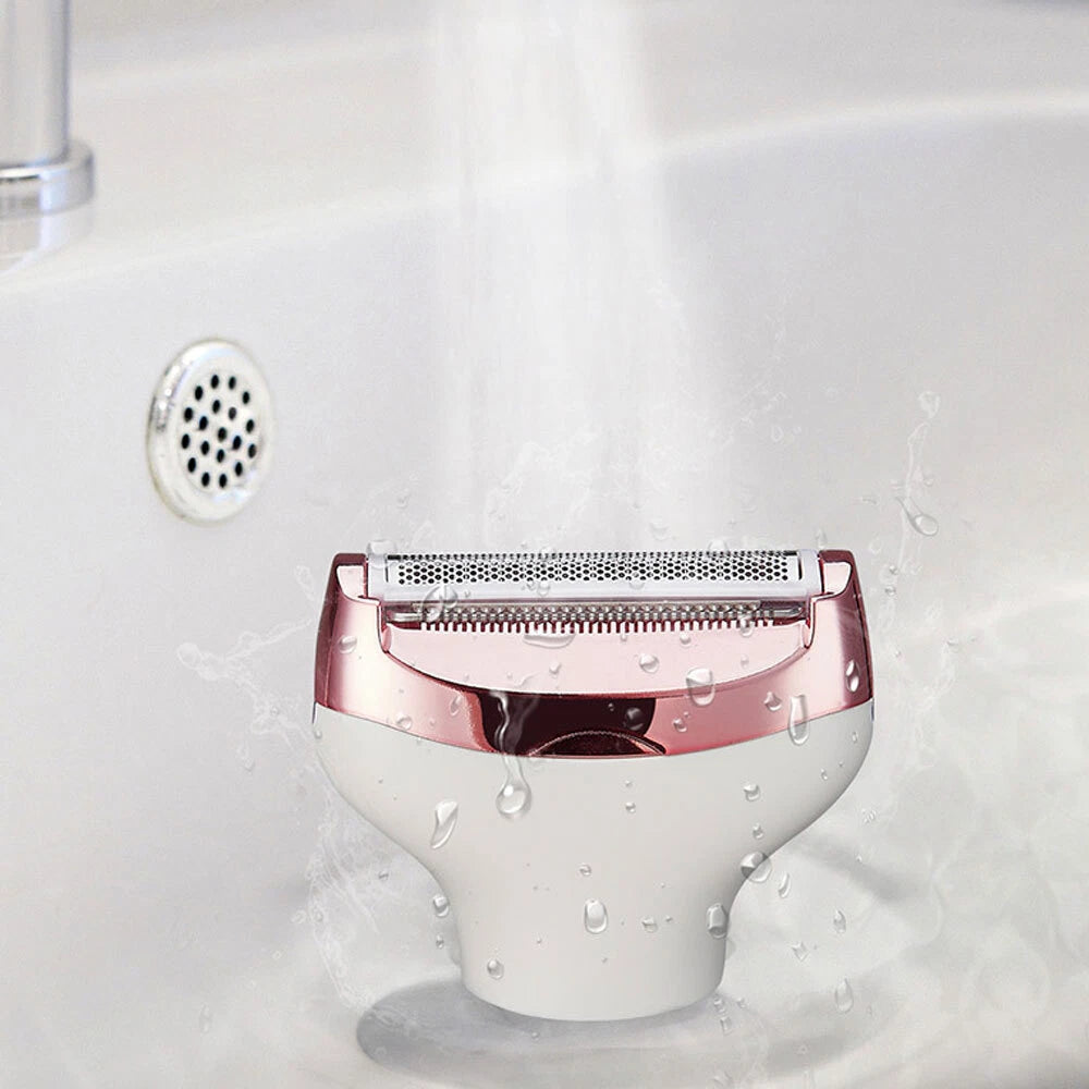 Rechargeable Painless Razor Bikini Trimmer 4 in 1 Cordless Electric White Shaver