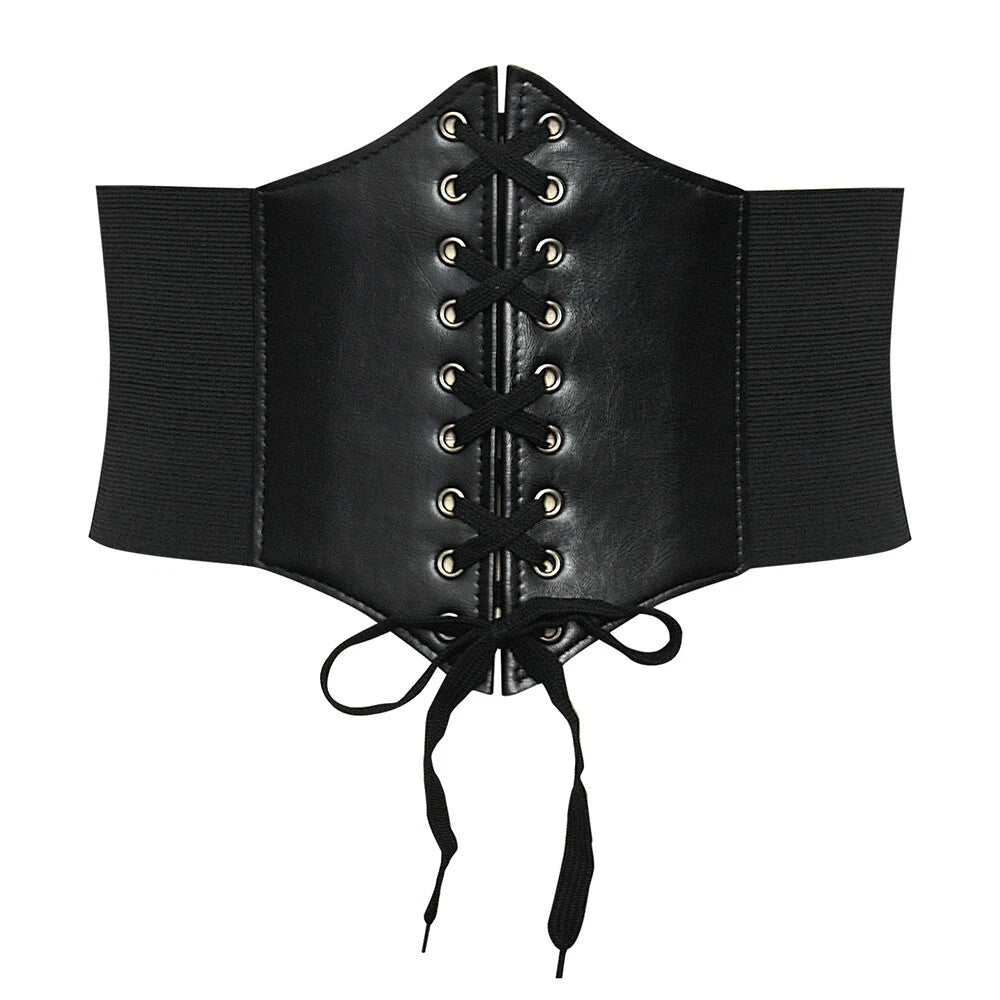Wide Underbust Waistband Corset Belt Women Body Shaper Buckle Waist Belt