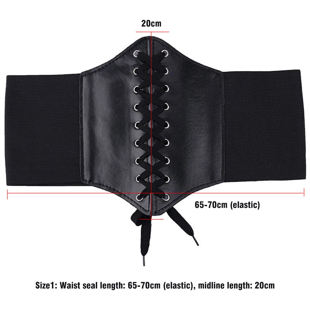 Wide Underbust Waistband Corset Belt Women Body Shaper Buckle Waist Belt