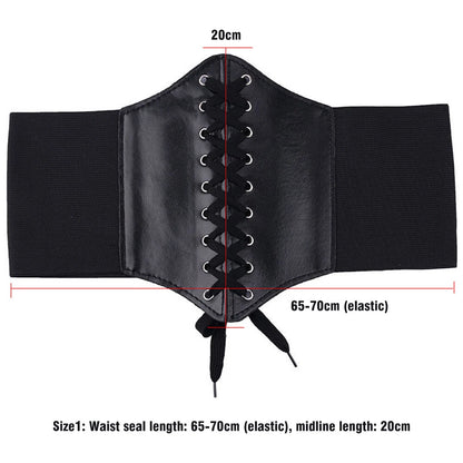 Wide Underbust Waistband Corset Belt Women Body Shaper Buckle Waist Belt