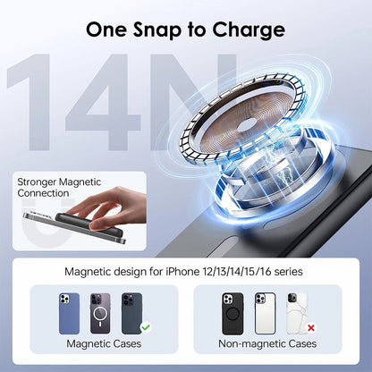 Magsafe Battery Charger Magnetic Power Bank iPhone 15 14 13 12 11 Black