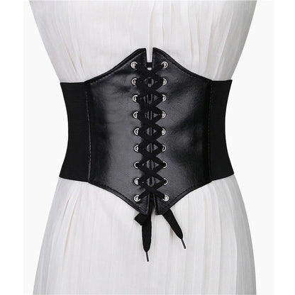 Wide Underbust Waistband Corset Belt Women Body Shaper Buckle Waist Belt