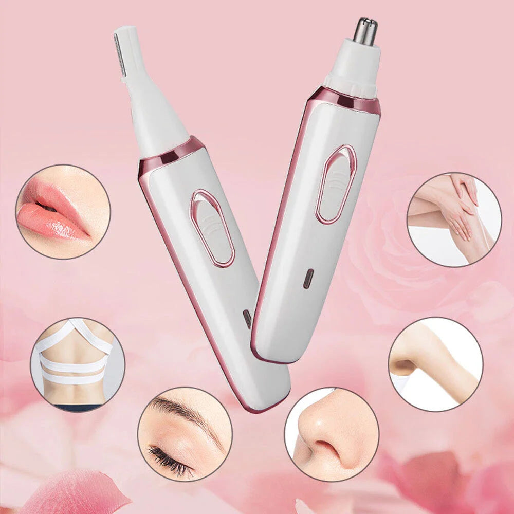 Rechargeable Painless Razor Bikini Trimmer 4 in 1 Cordless Electric White Shaver