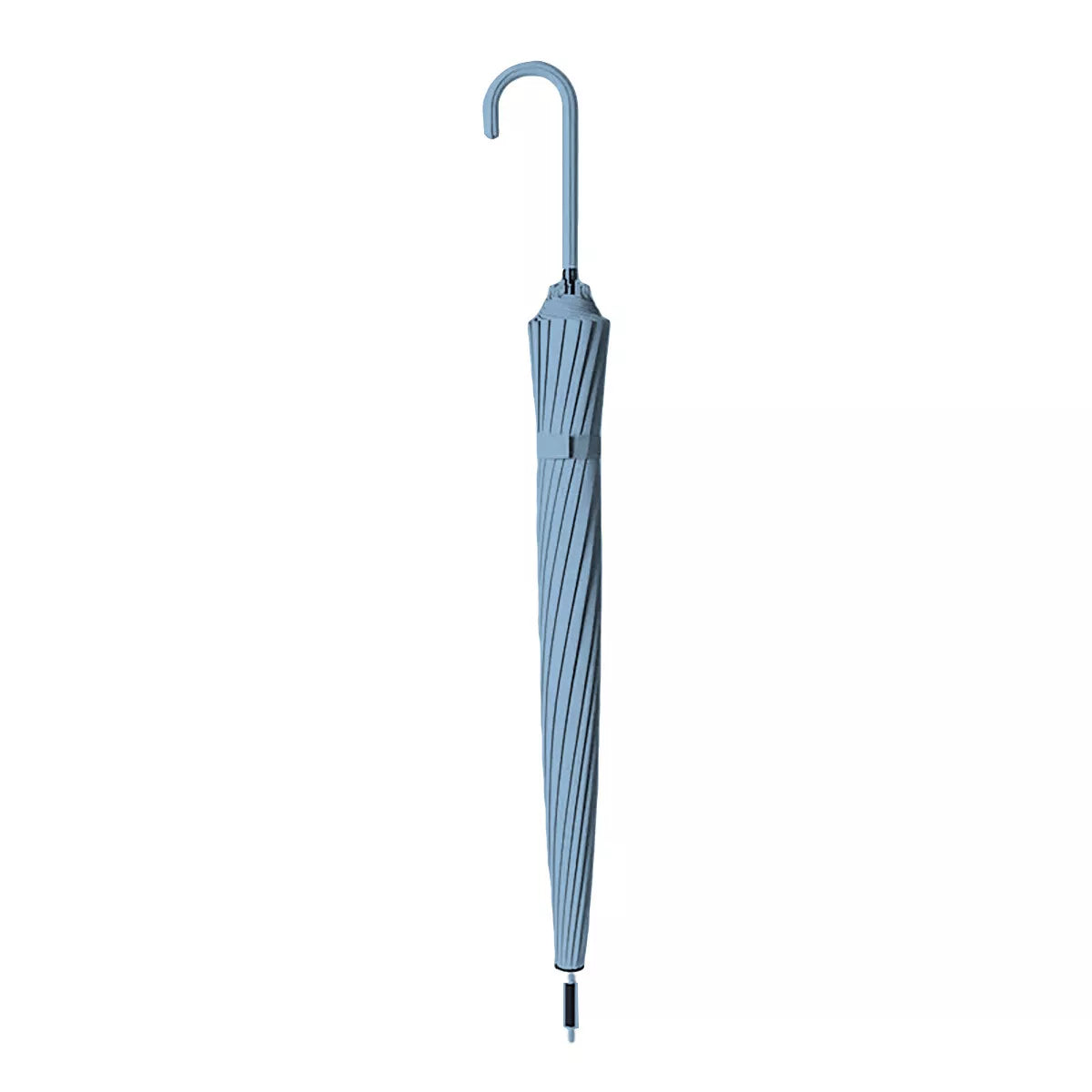 Long Handle Rain Sun Umbrella Large 16 Bone Automatic Dual Use Unisex Cyan