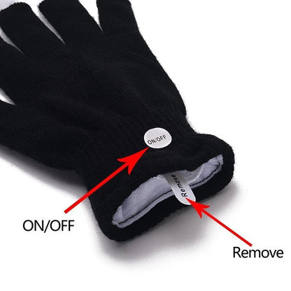 1 Pair Rave Party Glow Games Night Mode Glove Rainbow Flow LED Light Black Glove