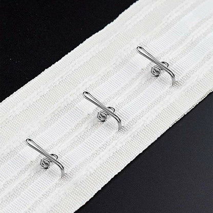 Pencil Pleat Gather Hooks Small Metal Curtain Gathering Hook 28mm 60PCS