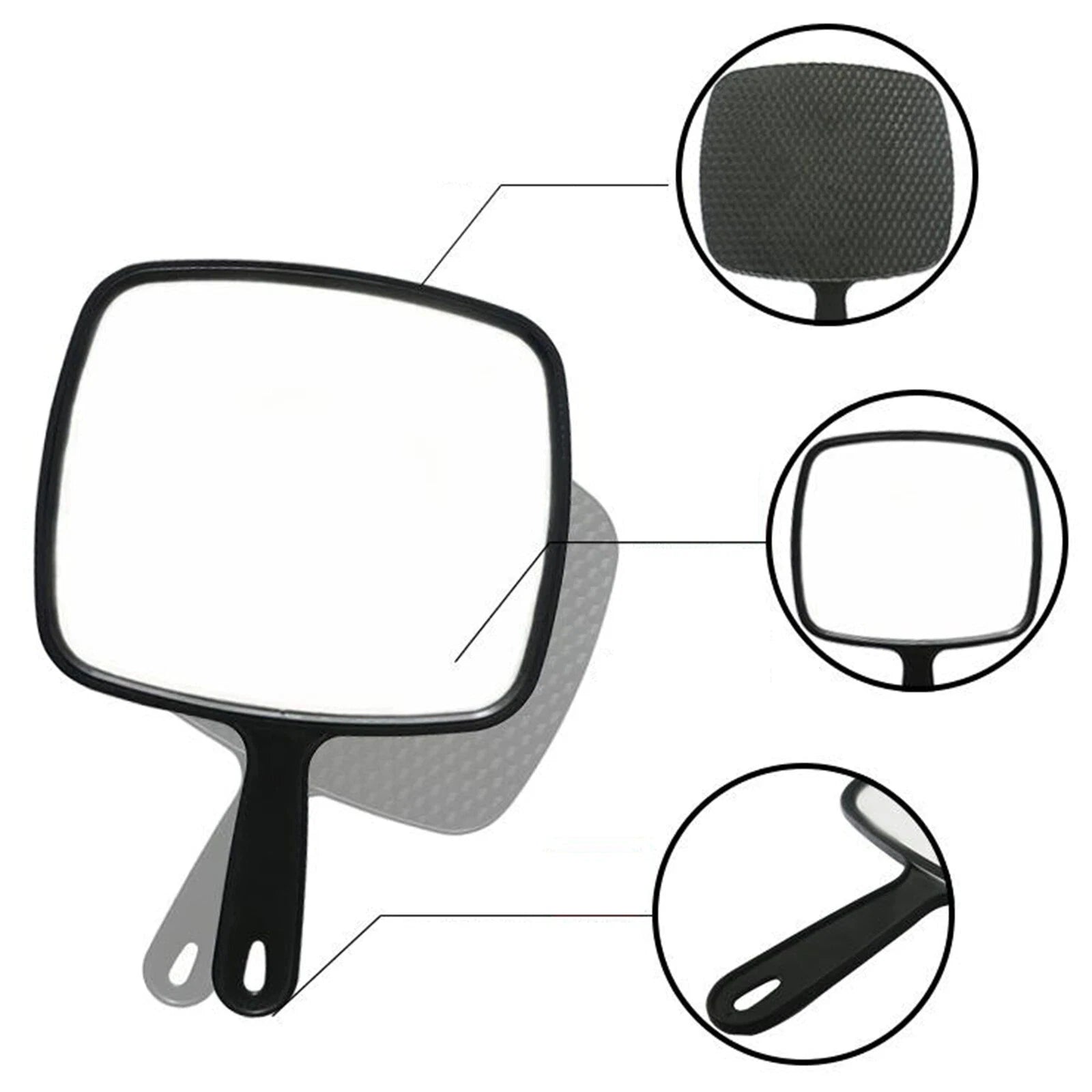 Lady Women Large Mirror Makeup Beauty Cosmetic Handheld Salon Mirror