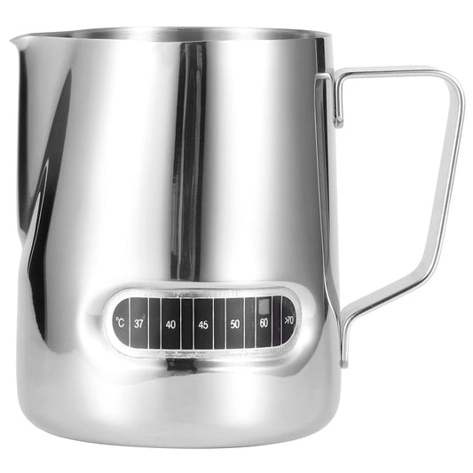 Stainless Steel Frothing Tool 600ml Coffee Pitcher Milk Jug Thermometer