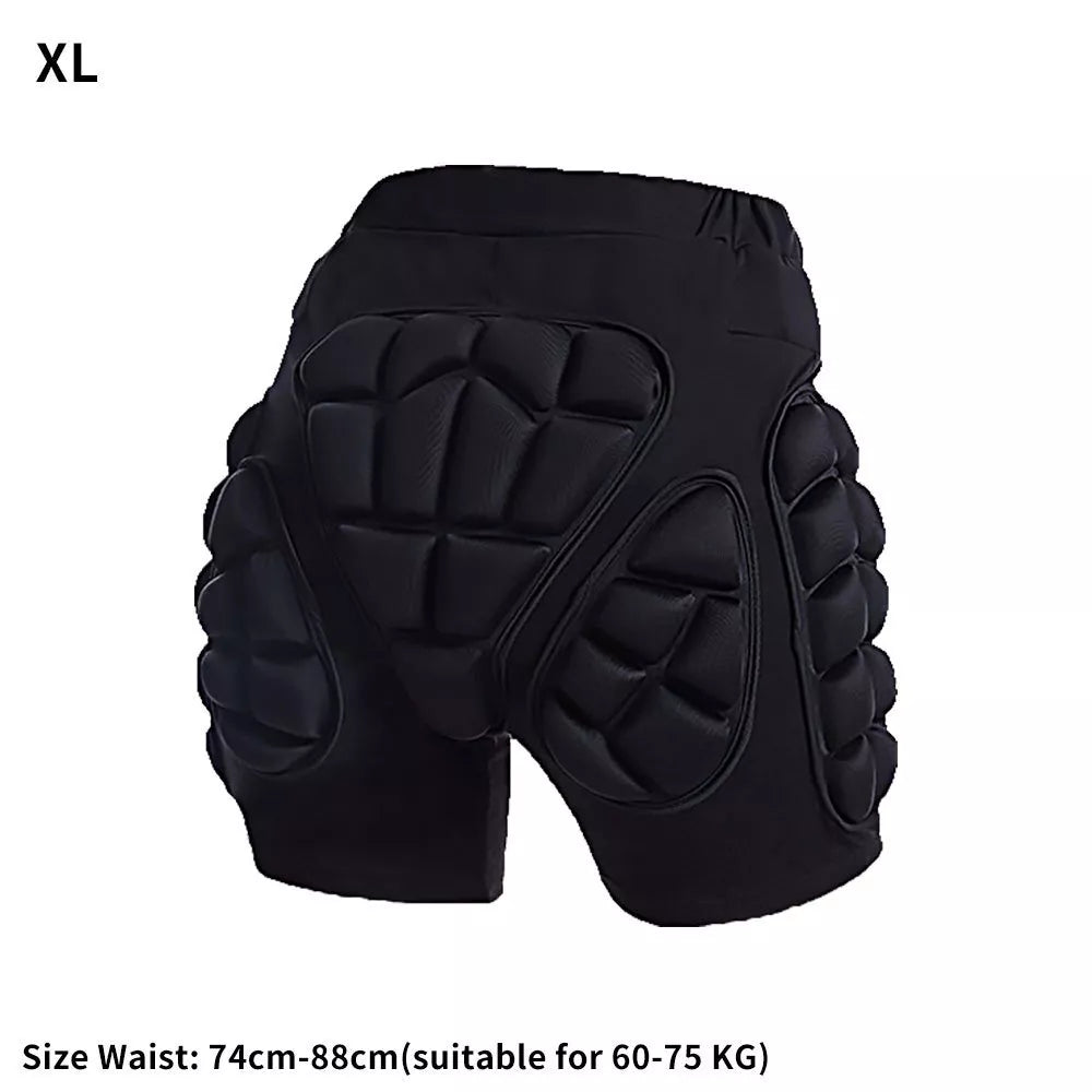 Snowboard Impact Pants Black Hip Padded Shorts Ski Skate Protective Gear X Large