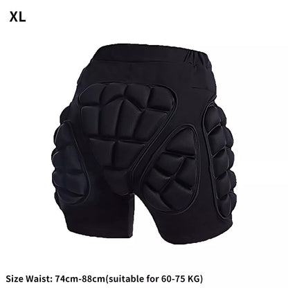 Snowboard Impact Pants Black Hip Padded Shorts Ski Skate Protective Gear X Large