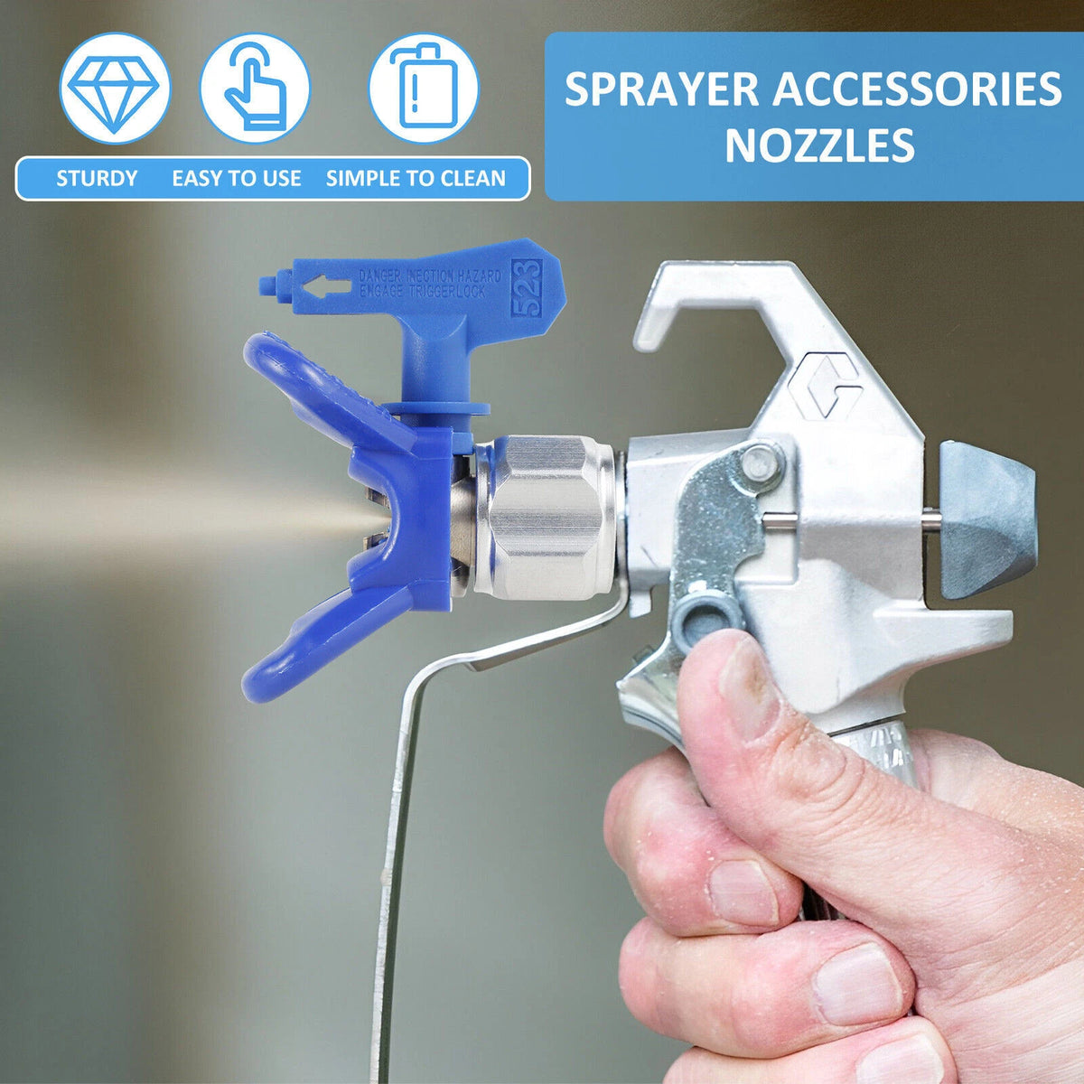 Reversible Paint Spray Tips Airless Sprayer Filters Spray Guns Nozzles Tip
