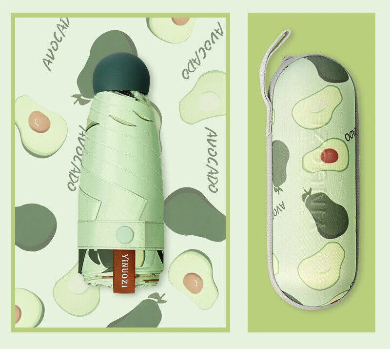 Small Windproof Anti-UV Sun Rain Mini Fruit Umbrella Folding Pocket Umbrella