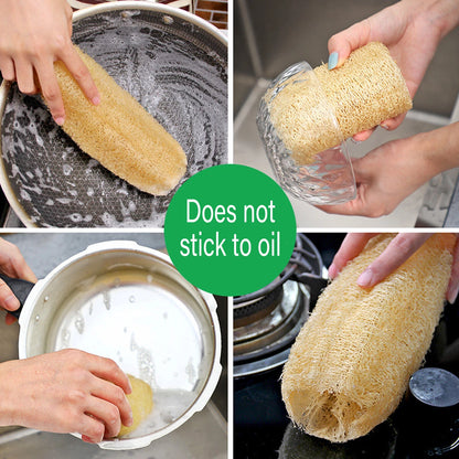 Natural Loofah Sponge Shower Body Brush Exfoliating Skin Washing Dishes