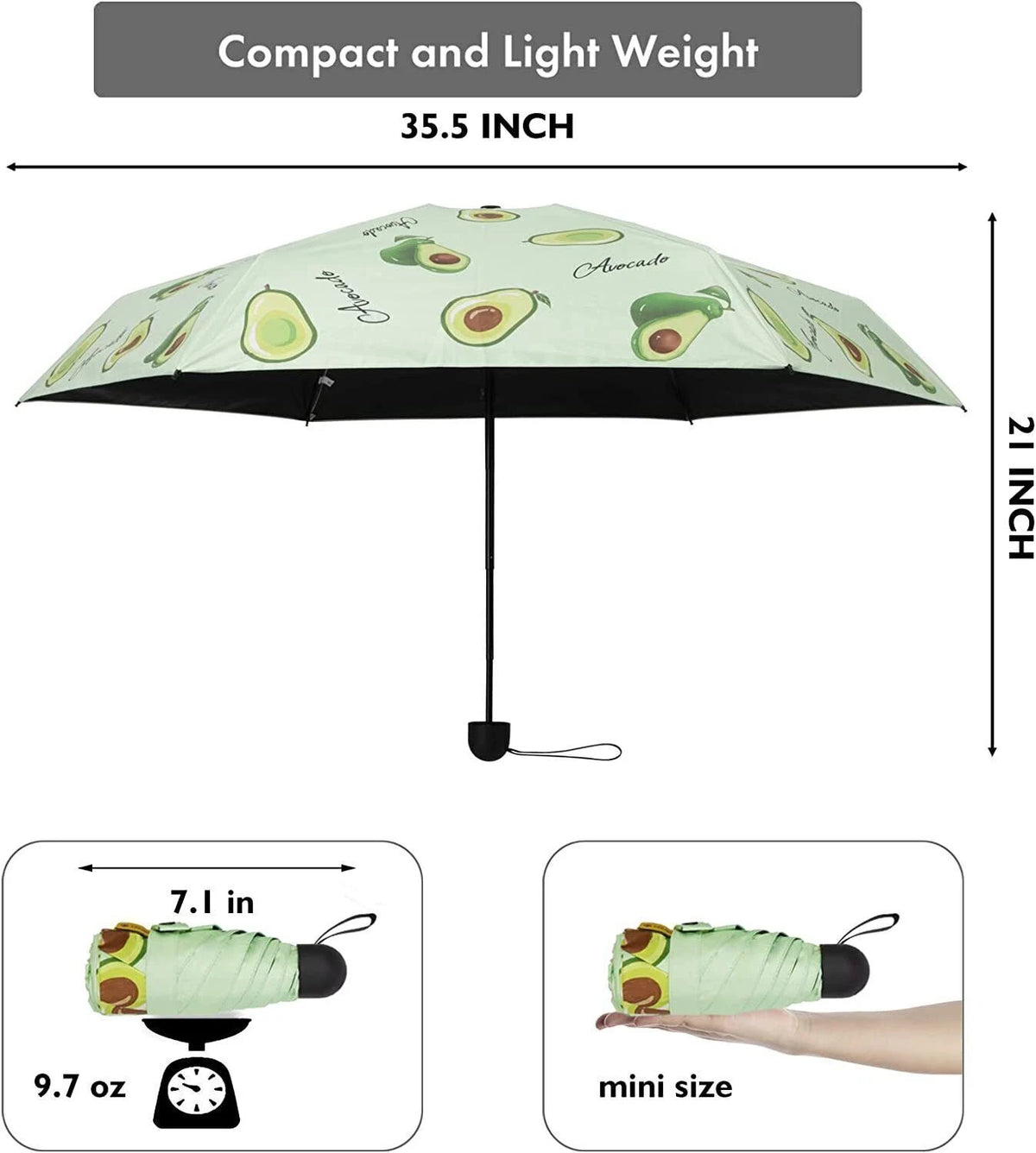 Small Windproof Anti-UV Sun Rain Mini Fruit Umbrella Folding Pocket Umbrella