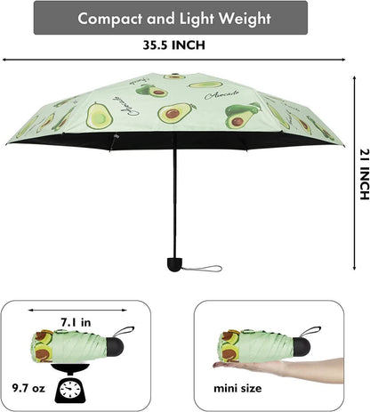 Small Windproof Anti-UV Sun Rain Mini Fruit Umbrella Folding Pocket Umbrella
