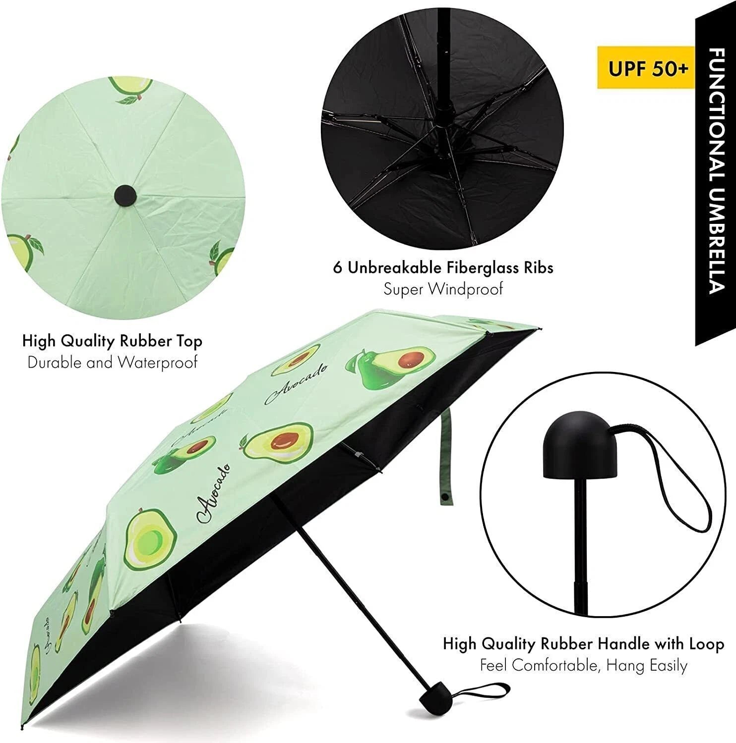 Small Windproof Anti-UV Sun Rain Mini Fruit Umbrella Folding Pocket Umbrella