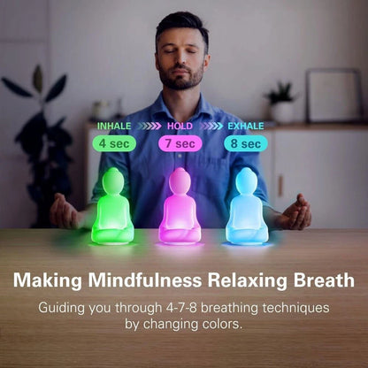 Mindfulness Breathing Buddha Night Light Stress Anxiety Relief Light