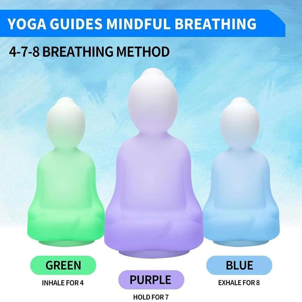 Mindfulness Breathing Buddha Night Light Stress Anxiety Relief Light