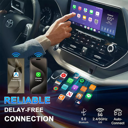 USB Car Dongle Adapter Android Auto Carplay Wired to Wireless Adapter