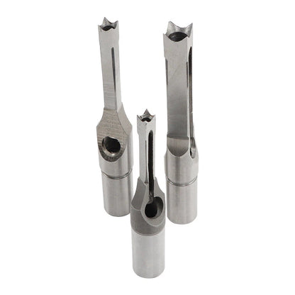 3x Saw Mortise Chisel Drill Bit Tools Square Hole Mortising Drilling Woodworking