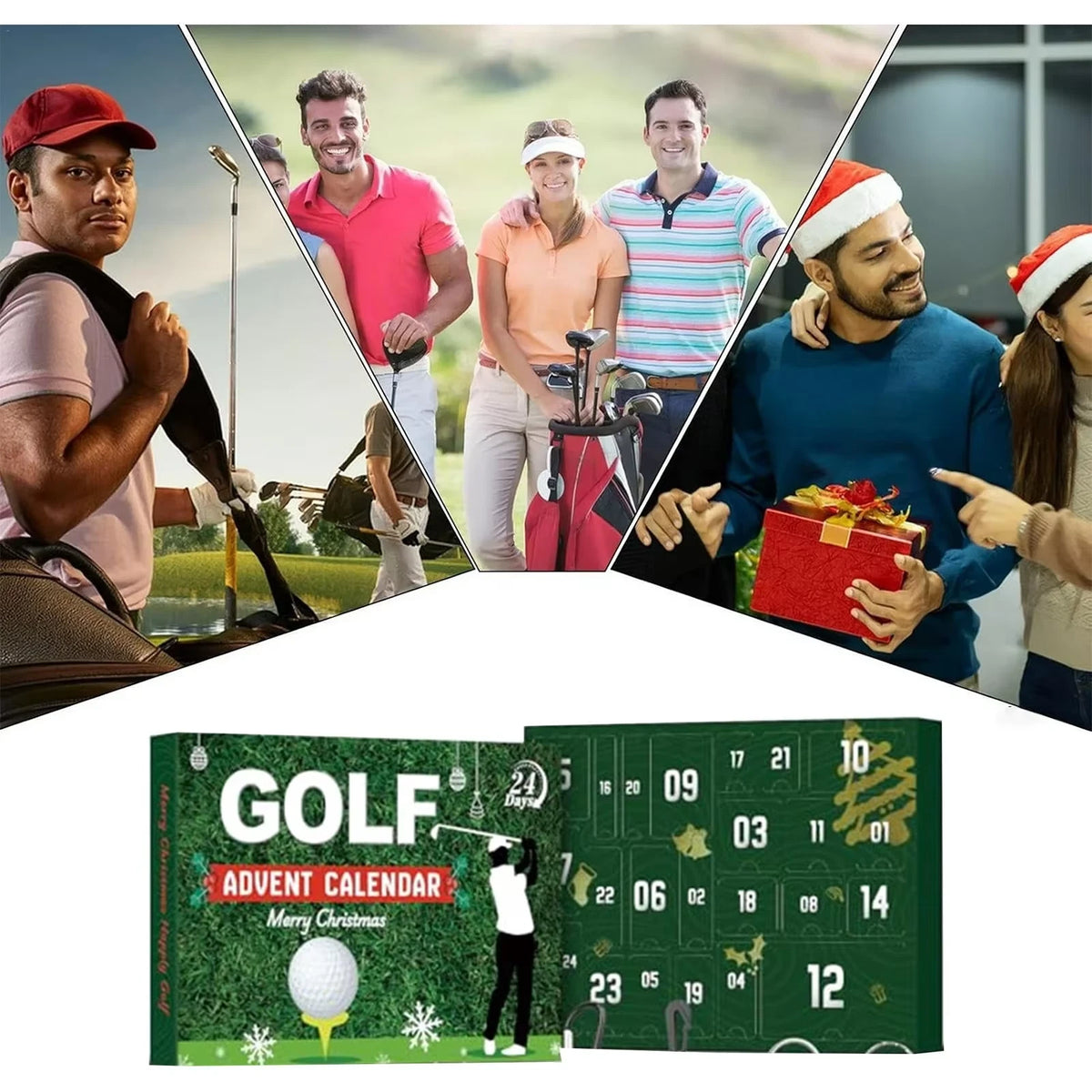 24pcs Accessory Golf Kits Christmas Countdown Calendar Golf Advent Calendar