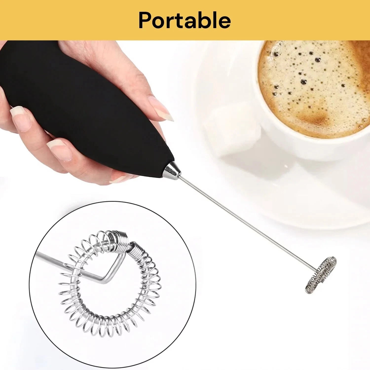 Mini Whisk Egg Beater Handheld Electric Milk Frother Coffee Foamer Stirrer Mixer