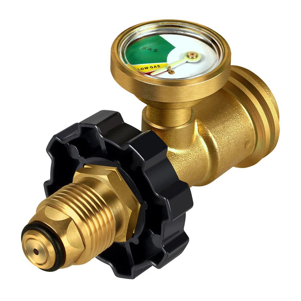 Propane Bottle Adaptor Pressure Gauge Level Indicator QCC Gas Suitable