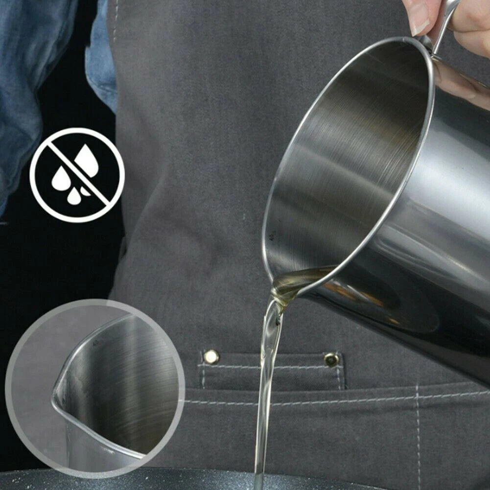 Cooking Soup Grease Strainer Separator 1.8L Stainless Steel Oil Filter Pot