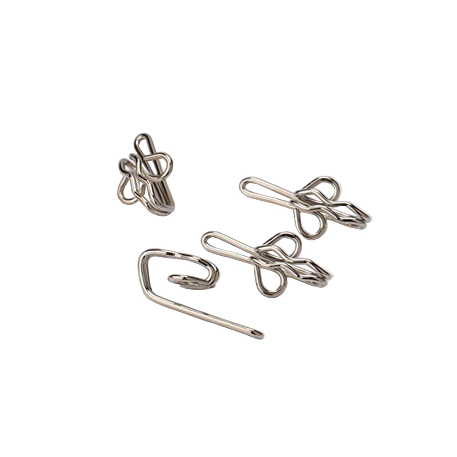 Pencil Pleat Gather Hooks Small Metal Curtain Gathering Hook 28mm 60PCS