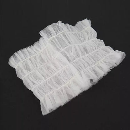 100pcs Salon Care Hair Styling Nets Nonwoven Disposable Hair Bands White