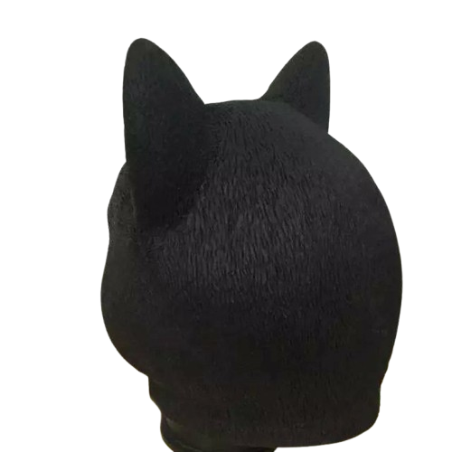 1PC Halloween Costume Creepy Theater Prop Black Cat Head Mask Animal Latex Party