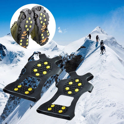 Anti-slip Snow Shoe Spikes Grips Shoes Boots Ice Cleats 10-Stud Medium