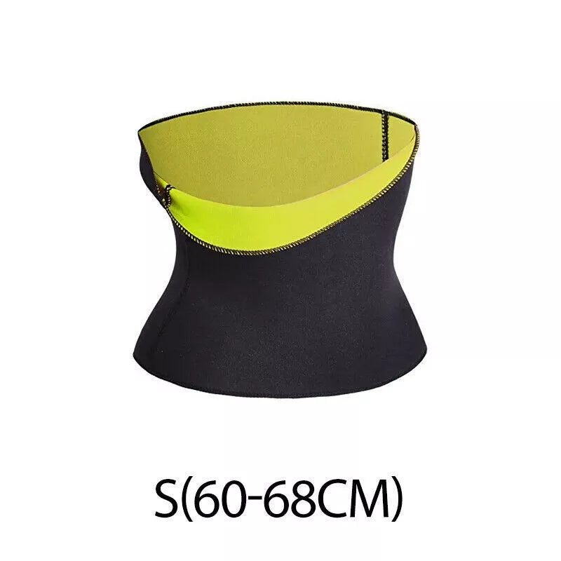 Sweat Fat Burn Tummy Trimmer Waist Trainer Fit Body Shaper Slimming Belt Small