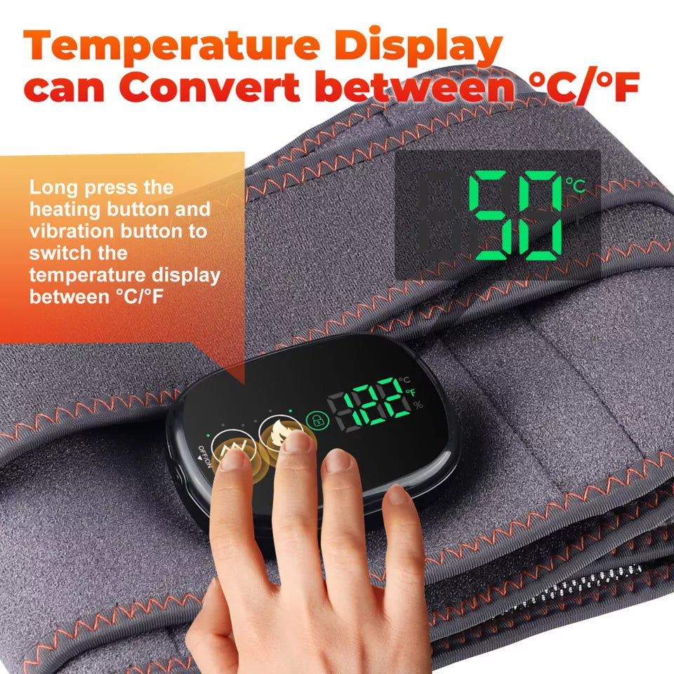 Rechargeable Waist Belt with Adjustable Heating and Vibration Modes