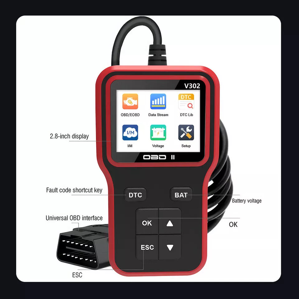 Check Engine Code Reader Car Diagnostic OBD2 Scan Tool Auto Fault Car Scanner