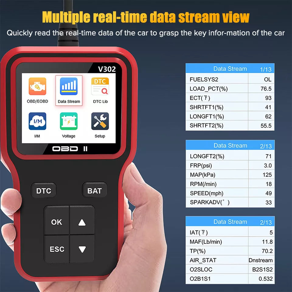 Check Engine Code Reader Car Diagnostic OBD2 Scan Tool Auto Fault Car Scanner