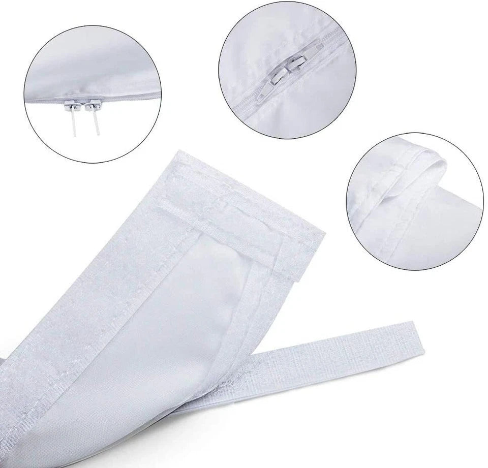 Sealing Cloth 4M Portable Air Conditioner Window Seal Vent Kit 2 Zippers