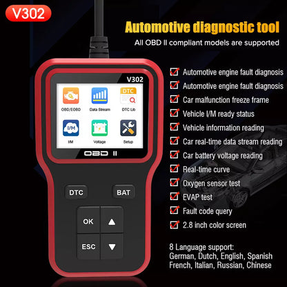 Check Engine Code Reader Car Diagnostic OBD2 Scan Tool Auto Fault Car Scanner