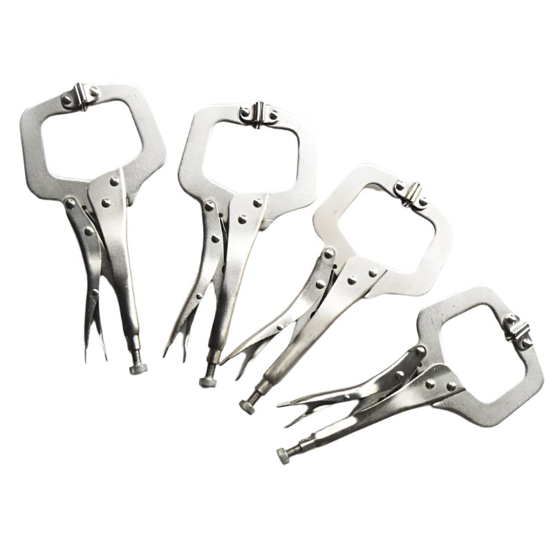 4PCS Mig Welding Locking Plier Vice Grip Heavy Duty Steel 11" C-Clamps