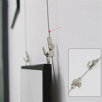 10PCS Adjustable Picture Hooks Perlon Steel Wire Art Hanging System Hangers